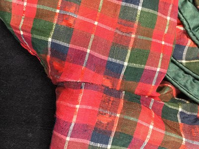 Lot 115 - A tartan bombazine carriage dress, probably Scottish, circa 1817
