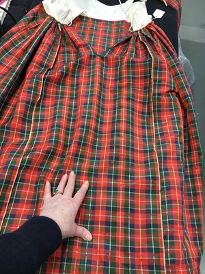 Lot 115 - A tartan bombazine carriage dress, probably Scottish, circa 1817