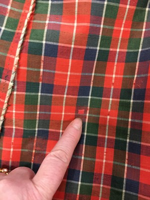 Lot 115 - A tartan bombazine carriage dress, probably Scottish, circa 1817