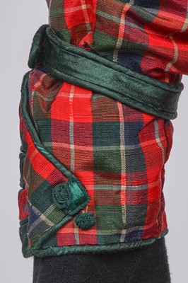 Lot 115 - A tartan bombazine carriage dress, probably Scottish, circa 1817