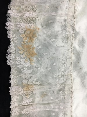 Lot 62 - An eau de Nil satin evening dress, probably French, 1807-1809