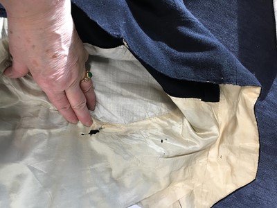Lot 16 - A navy blue wool gentleman's court suit, circa 1805-10