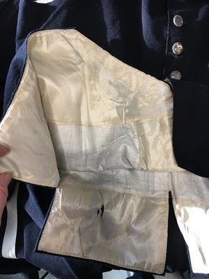 Lot 16 - A navy blue wool gentleman's court suit, circa 1805-10