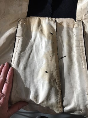 Lot 16 - A navy blue wool gentleman's court suit, circa 1805-10
