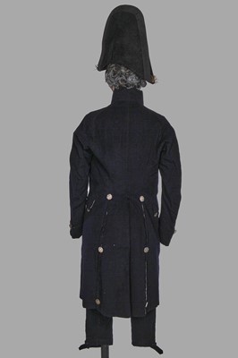 Lot 16 - A navy blue wool gentleman's court suit, circa 1805-10