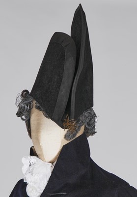 Lot 16 - A navy blue wool gentleman's court suit, circa 1805-10