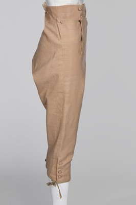 Lot 65 - A pair of gentleman's buff twill wool breeches, circa 1810