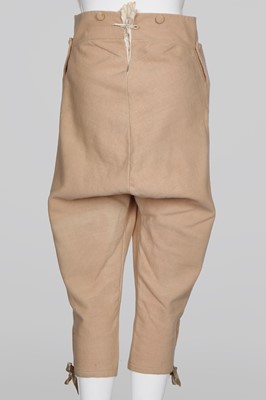 Lot 65 - A pair of gentleman's buff twill wool breeches, circa 1810