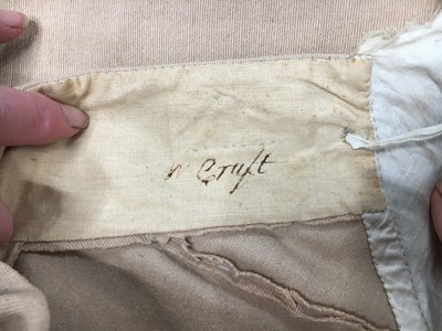 Lot 65 - A pair of gentleman's buff twill wool breeches, circa 1810