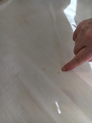 Lot 101 - A white percale morning coat, English, circa 1814