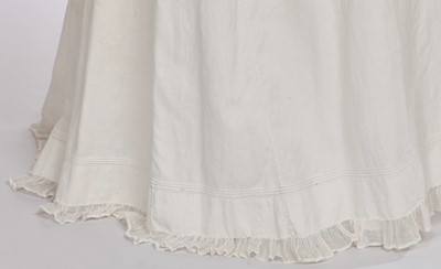 Lot 101 - A white percale morning coat, English, circa 1814