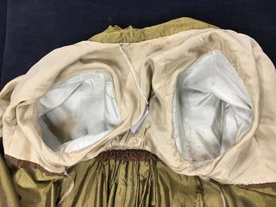 Lot 90 - A brown-green sarsanet redingote/pelisse, 1810-1815