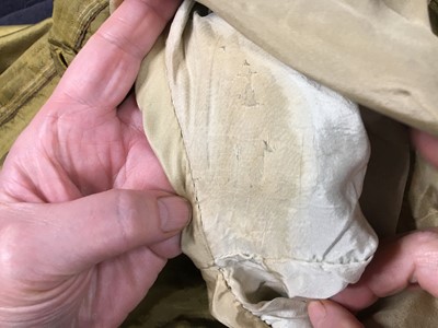 Lot 90 - A brown-green sarsanet redingote/pelisse, 1810-1815
