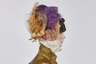Lot 90 - A brown-green sarsanet redingote/pelisse, 1810-1815