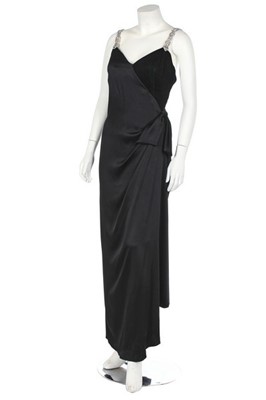 Lot 241 - A Bellville Sassoon/Lorcan Mullany black satin-...