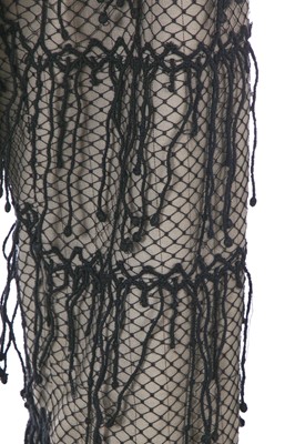 Lot 102 - A rare Jean Paul Gaultier men's beaded pinstripe jacket, ‘La Concierge Est Dans L'Escalier/The Modern Retros’ collection, Spring-Summer 1988