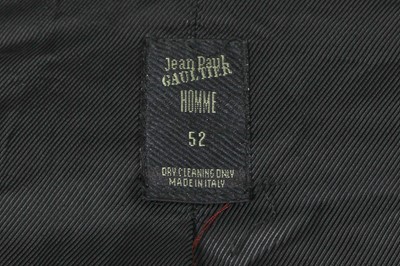 Lot 102 - A rare Jean Paul Gaultier men's beaded pinstripe jacket, ‘La Concierge Est Dans L'Escalier/The Modern Retros’ collection, Spring-Summer 1988