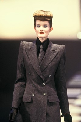 Lot 302 - A Givenchy by Alexander McQueen wool and lurex blazer, 'Blade Runner' collection, Autumn-Winter 1998-99