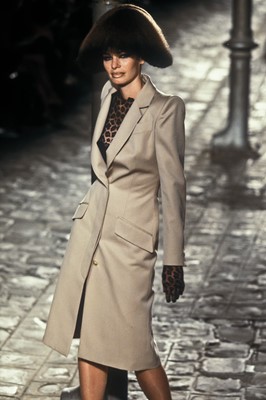 Lot 307 - A Givenchy by Alexander McQueen black crêpe and leopard lace cocktail dress, Autumn-Winter 1997-98