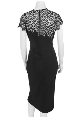 Lot 307 - A Givenchy by Alexander McQueen black crêpe and leopard lace cocktail dress, Autumn-Winter 1997-98