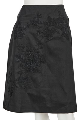 Lot 308 - An Alexander McQueen embroidered black cotton suit, 'Untitled/Golden Shower' collection, Spring-Summer 1998