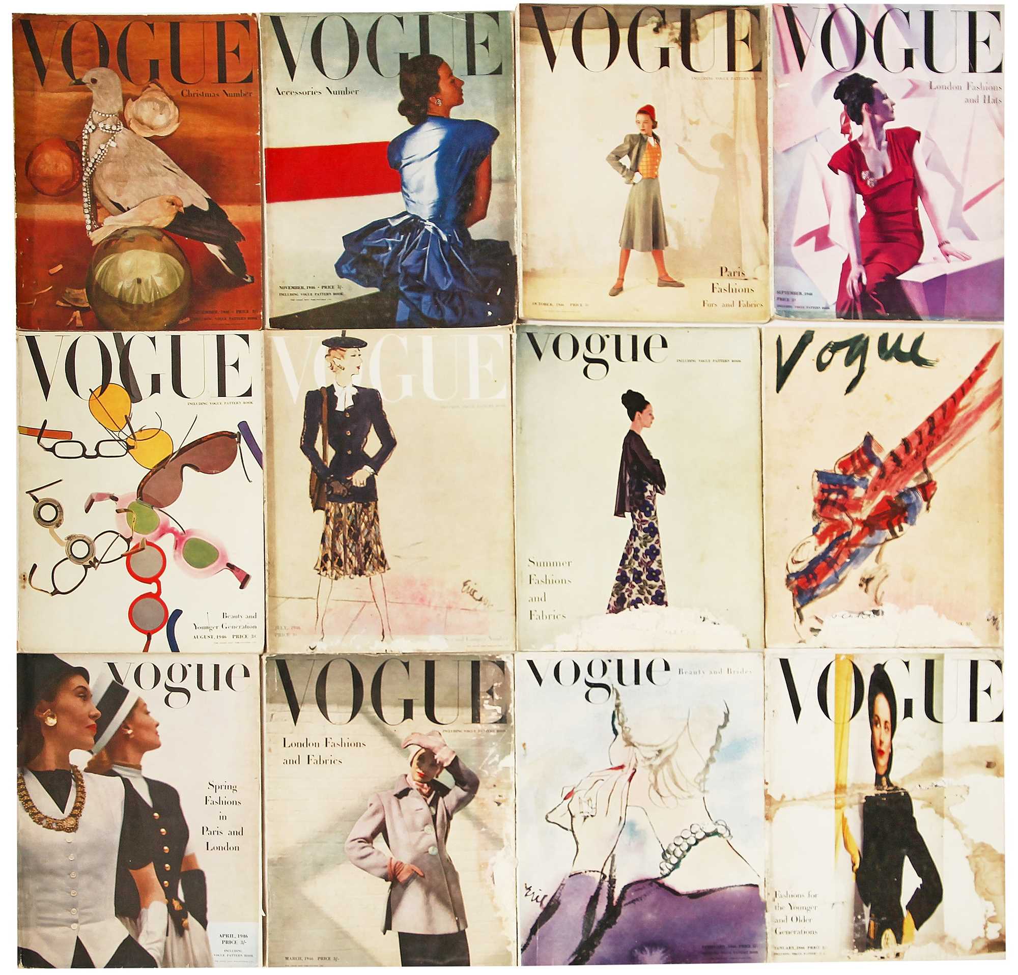 Lot 294 - British Vogue, 1946, complete run