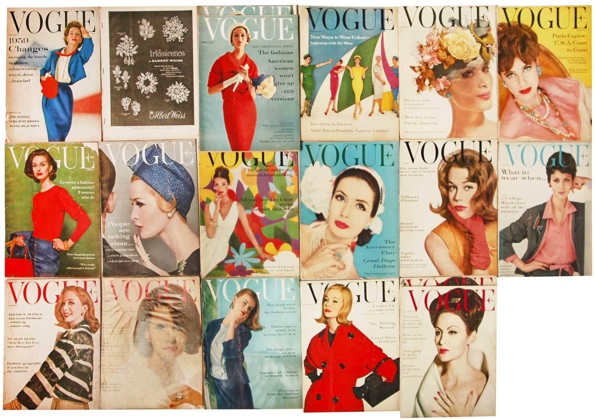 Lot 305 - American Vogue 1959, near complete run