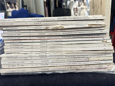 Lot 43 - British Vogue, 1963, near complete run