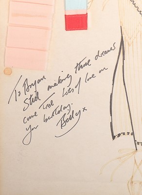Lot 59 - A matching Bill Gibb sketch for the printed...