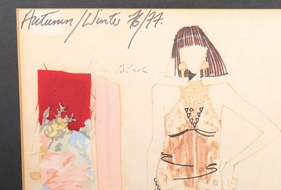Lot 59 - A matching Bill Gibb sketch for the printed...