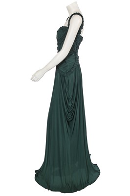 Lot 228 - An Alexander McQueen by Sarah Burton green jersey evening gown, 2012