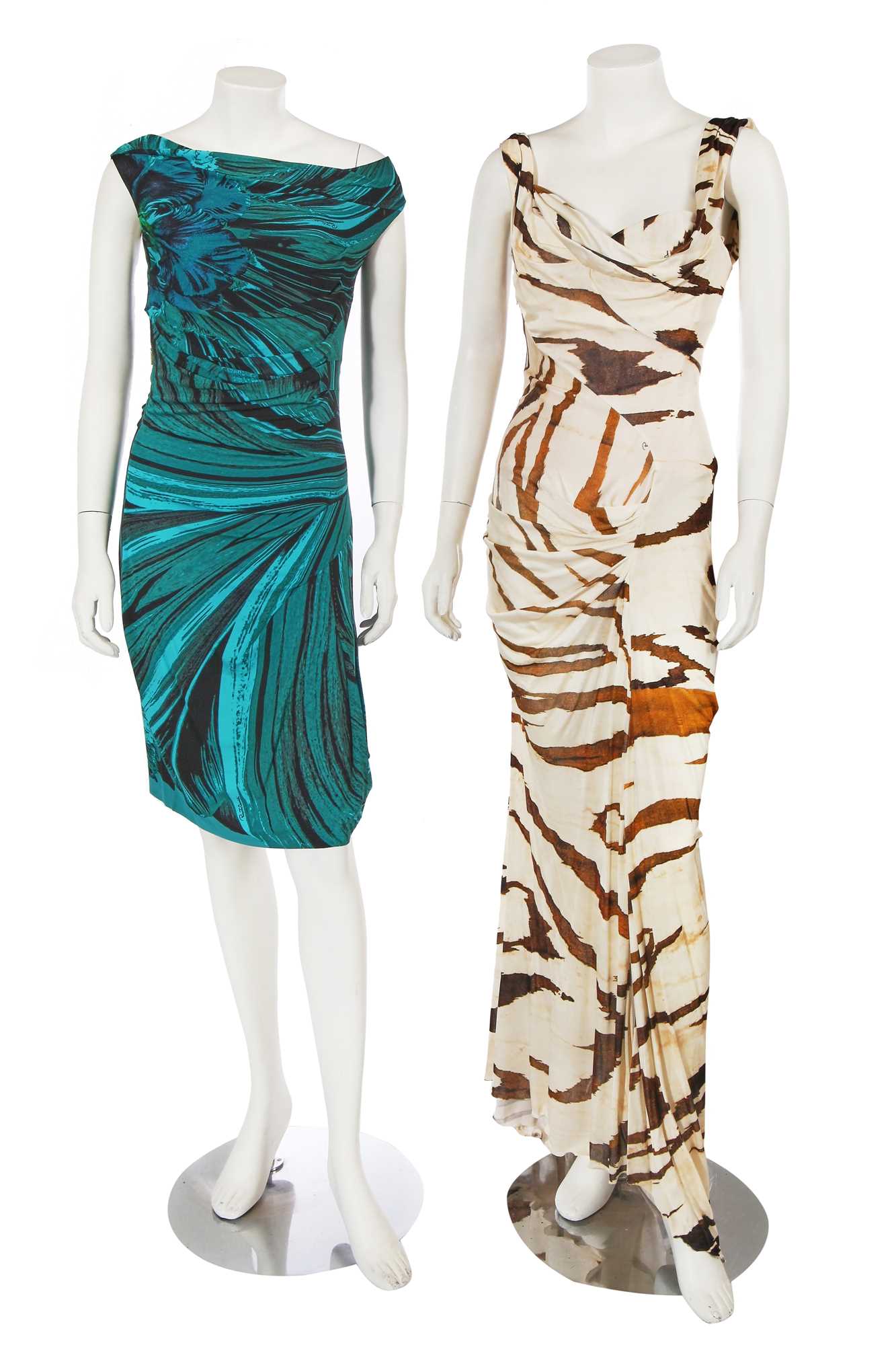 Lot 270 - Two Roberto Cavalli printed jersey dresses, 2000s