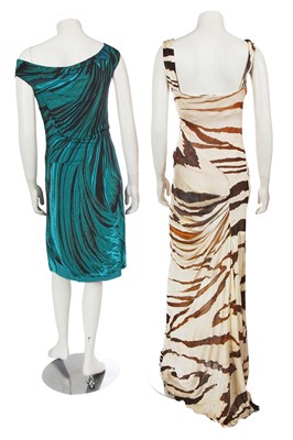Lot 270 - Two Roberto Cavalli printed jersey dresses, 2000s