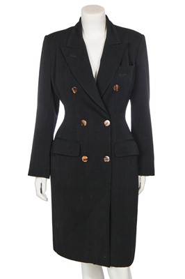 Lot 393 - A Jean Paul Gaultier black wool coat, 'Forbidden Gaultier' collection, Autumn-Winter 1987-88
