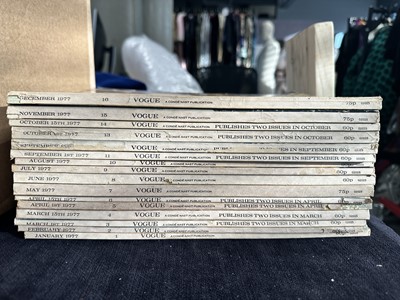 Lot 55 - British Vogue 1977, complete run