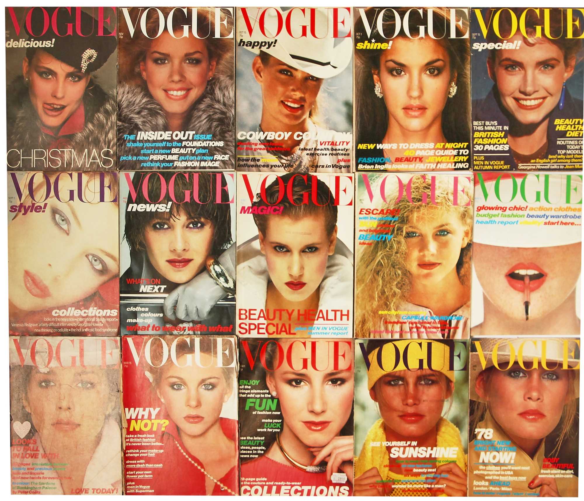 Lot 311 - British Vogue 1978, near complete run