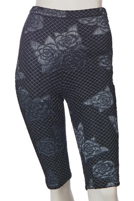Lot 151 - A pair of Chanel by Karl Lagerfeld black and blue lurex bike shorts, 'Cruise Cuba' collection, Cruise 2017