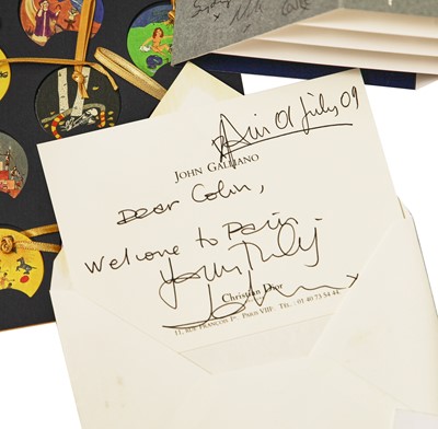 Lot 105 - A group of Christian Dior Holiday cards, fans, and other promotional materials
