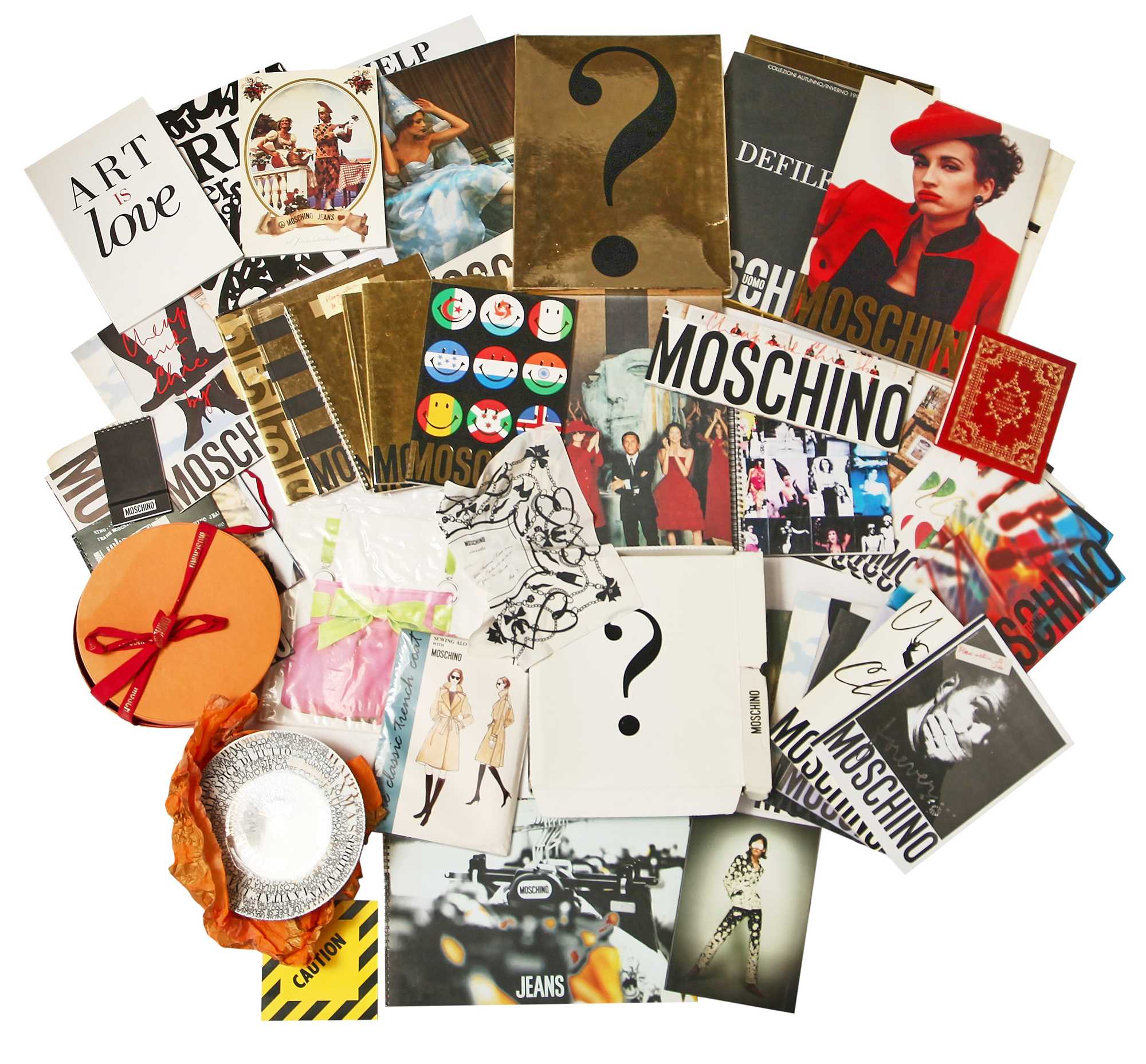 Lot 122 - A large group of Moschino lookbooks and ephemera, 1980s-2000s