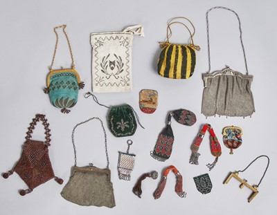 Lot 84 - A group of purses, reticules and purse frames, 1800-1910