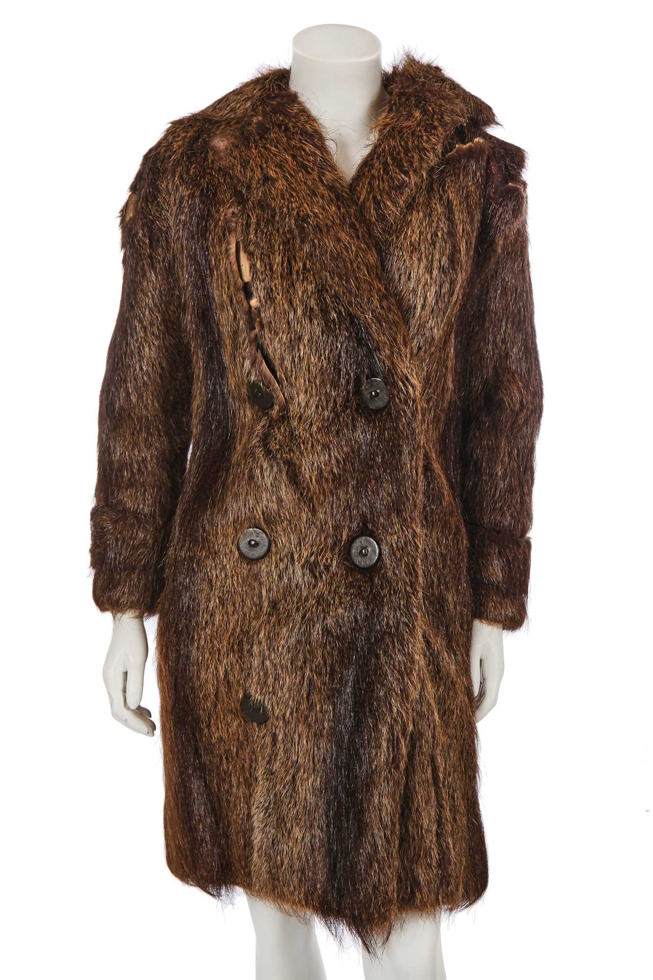 Lot 564 - Mary Quant's own Mary Quant brown fur coat, 1962-65
