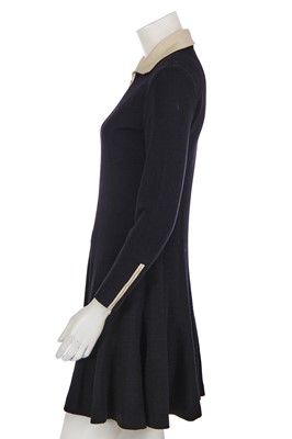 Lot 557 - Mary Quant's own Mary Quant 'Banana Split' black jersey mini dress, 1967