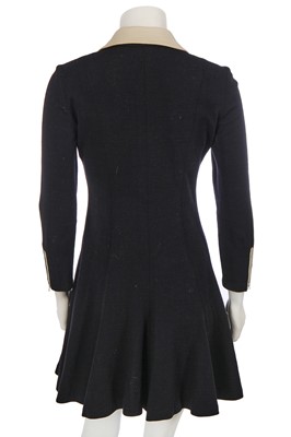 Lot 557 - Mary Quant's own Mary Quant 'Banana Split' black jersey mini dress, 1967