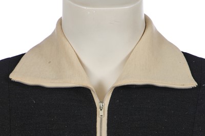 Lot 557 - Mary Quant's own Mary Quant 'Banana Split' black jersey mini dress, 1967