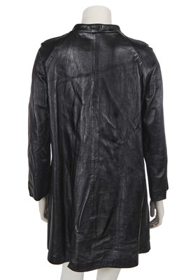 Lot 561 - Mary Quant' sown Mary Quant black leather dress, circa 1965