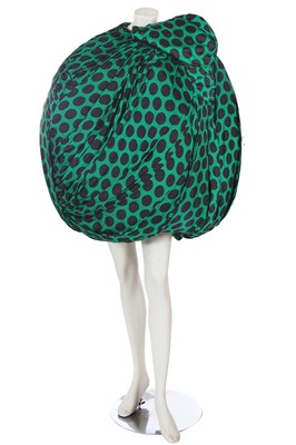 Lot 193 - A Halpern green and black spotted silk 'orb' dress, Spring-Summer 2021