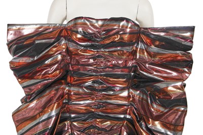 Lot 200 - A Halpern striped lamé minidress, Autumn-Winter 2020-21