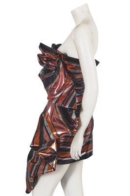 Lot 200 - A Halpern striped lamé minidress, Autumn-Winter 2020-21
