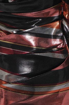 Lot 200 - A Halpern striped lamé minidress, Autumn-Winter 2020-21