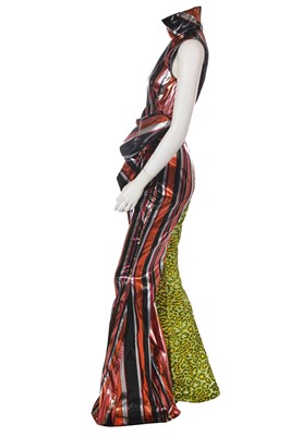 Lot 203 - A Halpern striped lamé jumpsuit, Autumn-Winter 2020-21